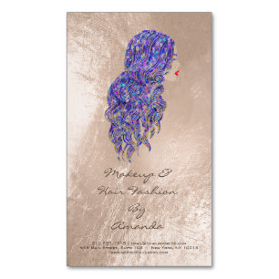 Schönheits-Meerjungfrau-lila Magnetische Visitenkarte