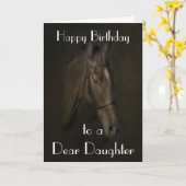 "SCHÖNHEITS-" PFERDEtochter-GRUSS-KARTE Karte (Gelbe Blume)