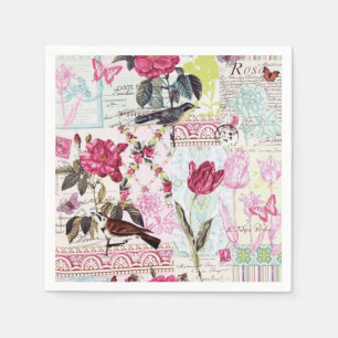 Schönheits-Rosen-Rosa Serviette