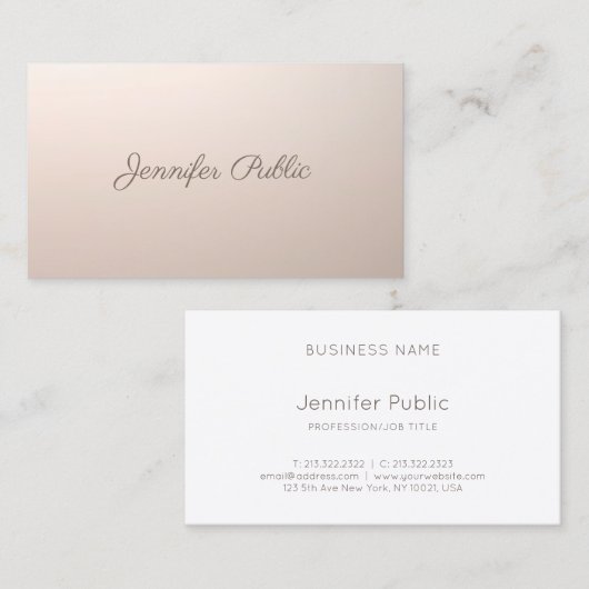 Schönheits-Salon-Ästetiker-handgeschriebenes Visitenkarte (Vorne/Hinten)