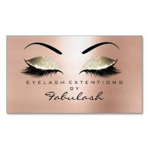 Schönheits-Salon-GoldGlitzer-einbrennendes Make-u Magnetische Visitenkarte