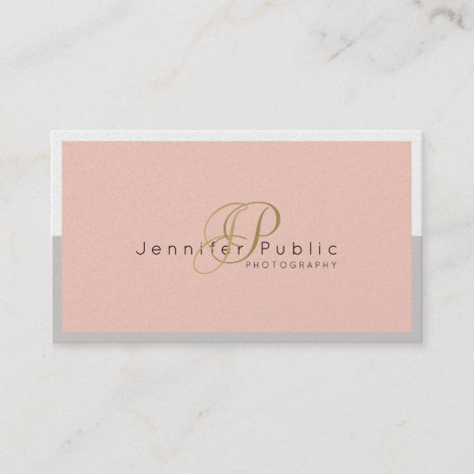 Schönheits-Salon-Haar-Stylist-Fotograf-Perle Luxe Visitenkarte (Vorderseite)