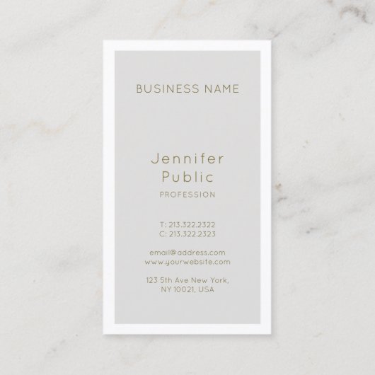 Schönheits-Salon-Inhaber-eleganter Visitenkarte (Rückseite)