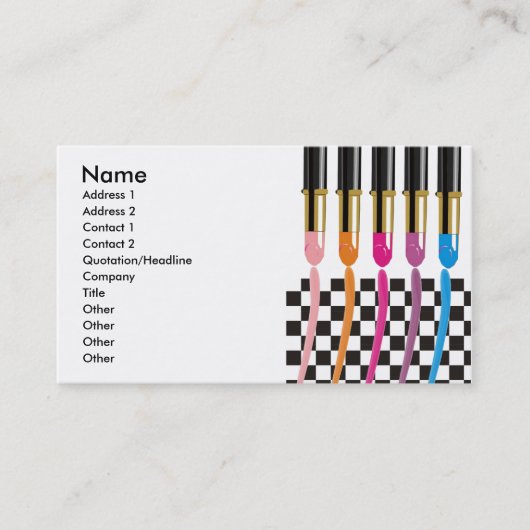 Schönheits-Salon, Kosmetik oder Visitenkarte (Vorderseite)