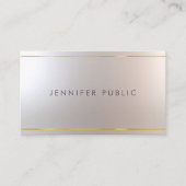 Schönheits-Salon-kreatives Goldgestreifter Glamour Visitenkarte (Vorderseite)