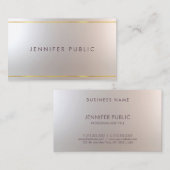 Schönheits-Salon-kreatives Goldgestreifter Glamour Visitenkarte (Vorne/Hinten)