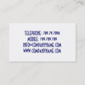 Schönheits-Salon-Mode-Art-Frauen-Studio-Haus Visitenkarte (Rückseite)