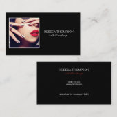Schönheits-Salon-Nagel u. Make-up Profesional Visitenkarte (Vorne/Hinten)