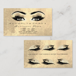 Schönheits-Salon-Peitschen-Make-upbrown-Gold der Treuekarte