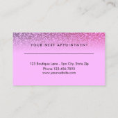 Schönheits-Salon-Verabredungs-hallo herrliche Terminkarte (Rückseite)