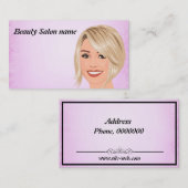 Schönheits-Salon Visitenkarte (Vorne/Hinten)