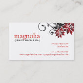 Schönheits-Salon-Visitenkarten Visitenkarte (Rückseite)