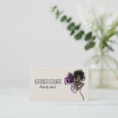 Schönheits-schwarze Dame Butterfly Visitenkarte (Stehend Vorderseite)