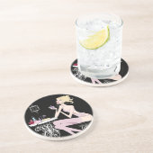 Schönheits-schwarzer Untersetzer (Seite)