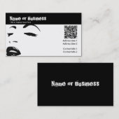 Schönheits-Silhouette: QR Code Visitenkarte (Vorne/Hinten)