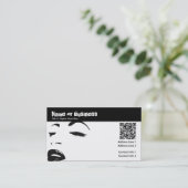 Schönheits-Silhouette: QR Code Visitenkarte (Stehend Vorderseite)