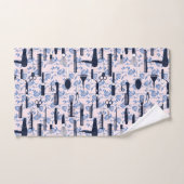 Schönheits-Sorgfalt-blaues Rosen-Muster Badhandtuch Set (Handtuch)