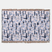 Schönheits-Sorgfalt-blaues Rosen-Muster Decke (Vorderseite)