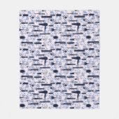 Schönheits-Sorgfalt-blaues Rosen-Muster Fleecedecke (Vorderseite)