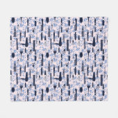 Schönheits-Sorgfalt-blaues Rosen-Muster Fleecedecke (Vorderseite (Horizontal))