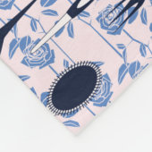 Schönheits-Sorgfalt-blaues Rosen-Muster Fleecedecke (Ecke)