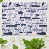 Schönheits-Sorgfalt-blaues Rosen-Muster Geschirrtuch (Gefaltet)