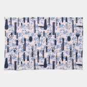 Schönheits-Sorgfalt-blaues Rosen-Muster Geschirrtuch (Horizontal)