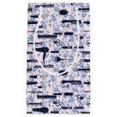 Schönheits-Sorgfalt-blaues Rosen-Muster Kleine Geschenktüte (Vorderseite)