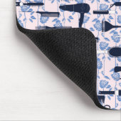 Schönheits-Sorgfalt-blaues Rosen-Muster Mousepad (Ecke)