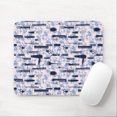 Schönheits-Sorgfalt-blaues Rosen-Muster Mousepad (Mit Mouse)