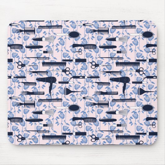 Schönheits-Sorgfalt-blaues Rosen-Muster Mousepad (Vorne)