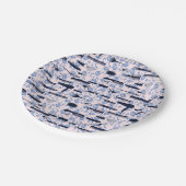 Schönheits-Sorgfalt-blaues Rosen-Muster Pappteller (Schrägansicht)
