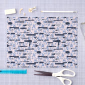 Schönheits-Sorgfalt-blaues Rosen-Muster Seidenpapier (Handwerk)