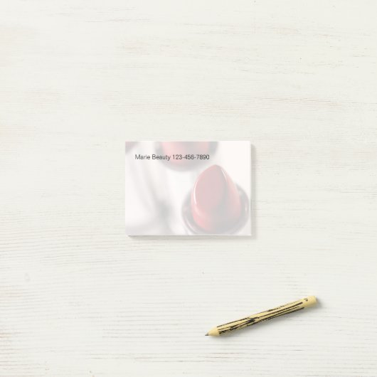 Schönheits-Thema-Posten Posten-it® Anmerkungen Post-it Klebezettel (Auf Schreibtisch)