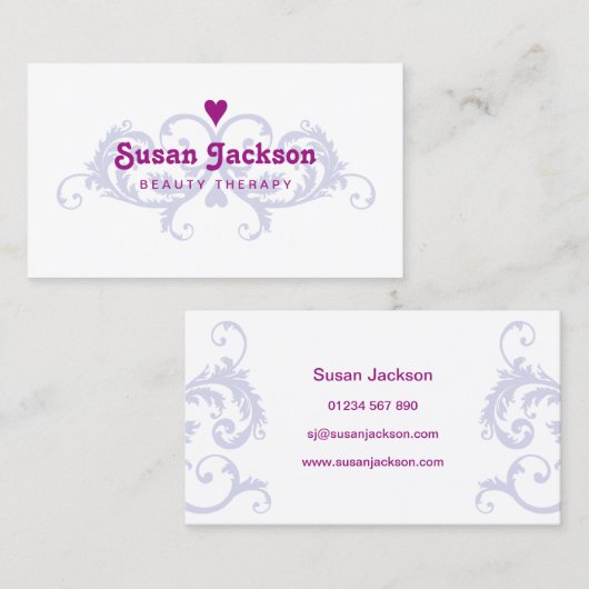 Schönheits-Therapie-Visitenkarte Visitenkarte (Vorne/Hinten)