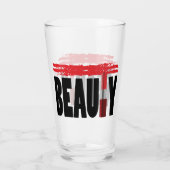 Schönheits-Typografie-Lippenstift Glas (Rückseite)
