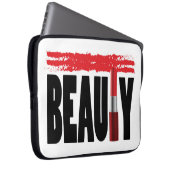Schönheits-Typografie-Lippenstift Laptopschutzhülle (Vorne Rechts)
