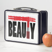 Schönheits-Typografie-Lippenstift Metall Brotdose (Beispiel)