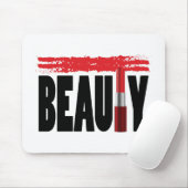 Schönheits-Typografie-Lippenstift Mousepad (Mit Mouse)