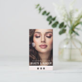 Schönheits- und Schminksalon Visitenkarte (Stehend Vorderseite)