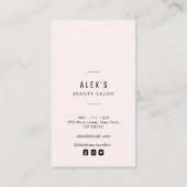 Schönheits- und Schminksalon Visitenkarte (Rückseite)