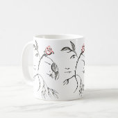 Schönheits-und Tier-Rosen-kundenspezifischer Kaffeetasse (Vorderseite Links)