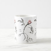 Schönheits-und Tier-Rosen-kundenspezifischer Kaffeetasse (Mittel)