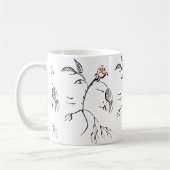 Schönheits-und Tier-Rosen-kundenspezifischer Kaffeetasse (Links)