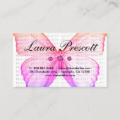 Schönheits-Visitenkarte-bunter Schmetterling Visitenkarte (Rückseite)