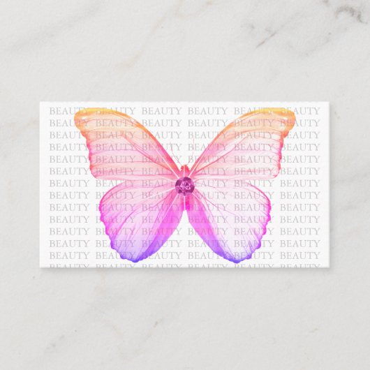 Schönheits-Visitenkarte-bunter Schmetterling Visitenkarte (Vorderseite)