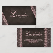 Schönheits-Visitenkarte-Spitze-Nagel-Salon-Rosa Visitenkarte (Vorne/Hinten)