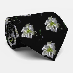 Schönheits-weißes Blumen-Muster Krawatte