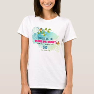 Schönheitsangebot mit Schmetterlingen und Blüten T-Shirt