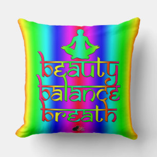 Schönheitsbalance-Atmungs-Regenbogen-Intentionen Kissen